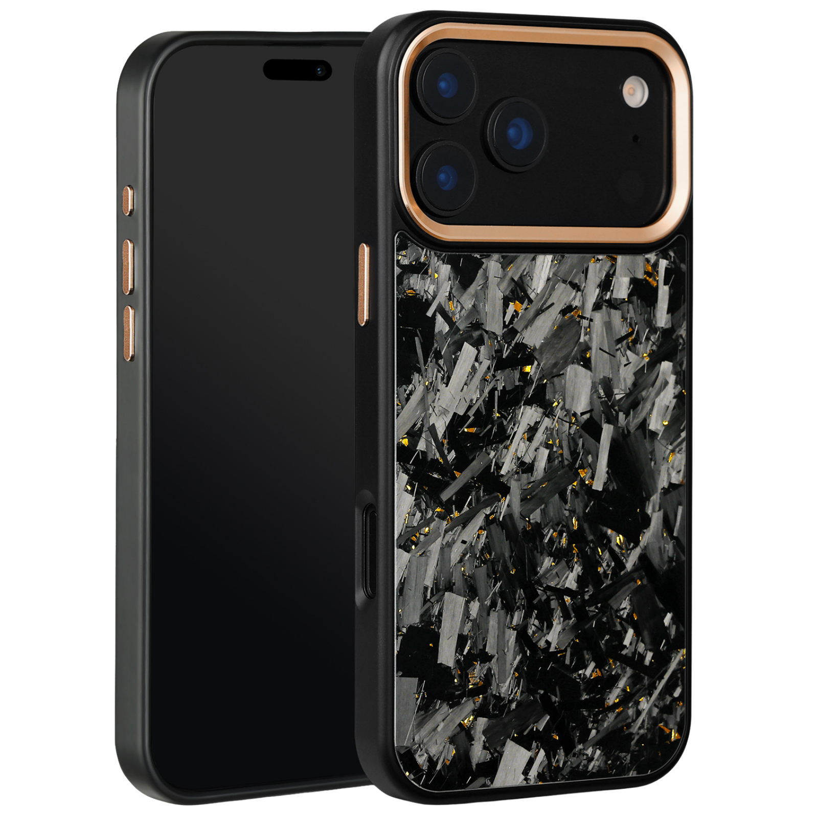 Forged Carbon iPhone Case – Gold Large Fragment | Forge Series V2