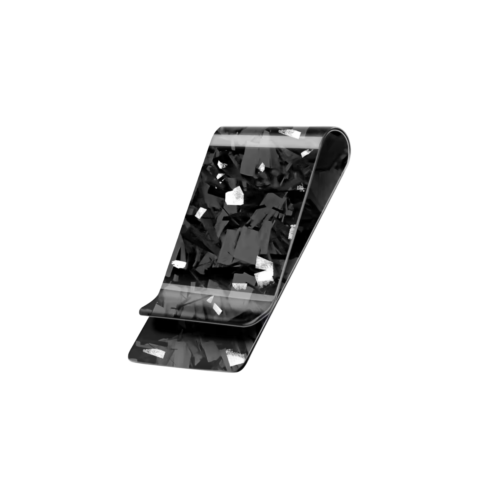 Cash Clip | Silver Forged Carbon Fiber