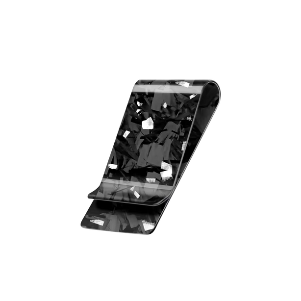 Cash Clip | Silver Forged Carbon Fiber