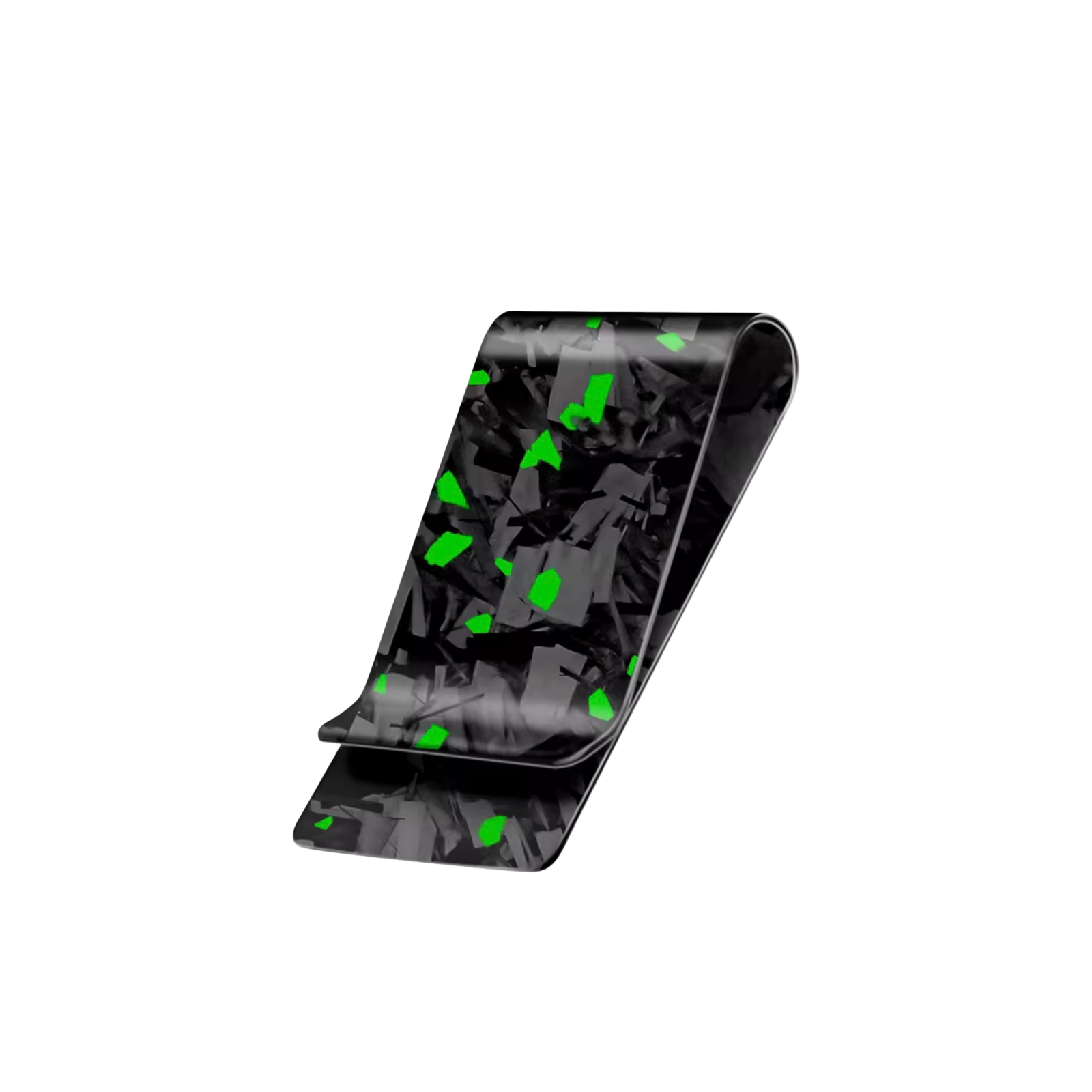 Cash Clip | Green Forged Carbon Fiber