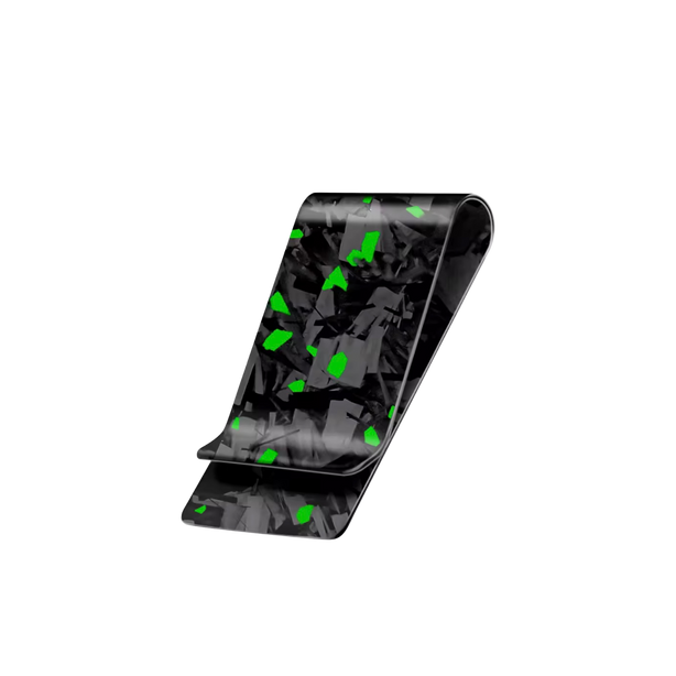 Cash Clip | Green Forged Carbon Fiber