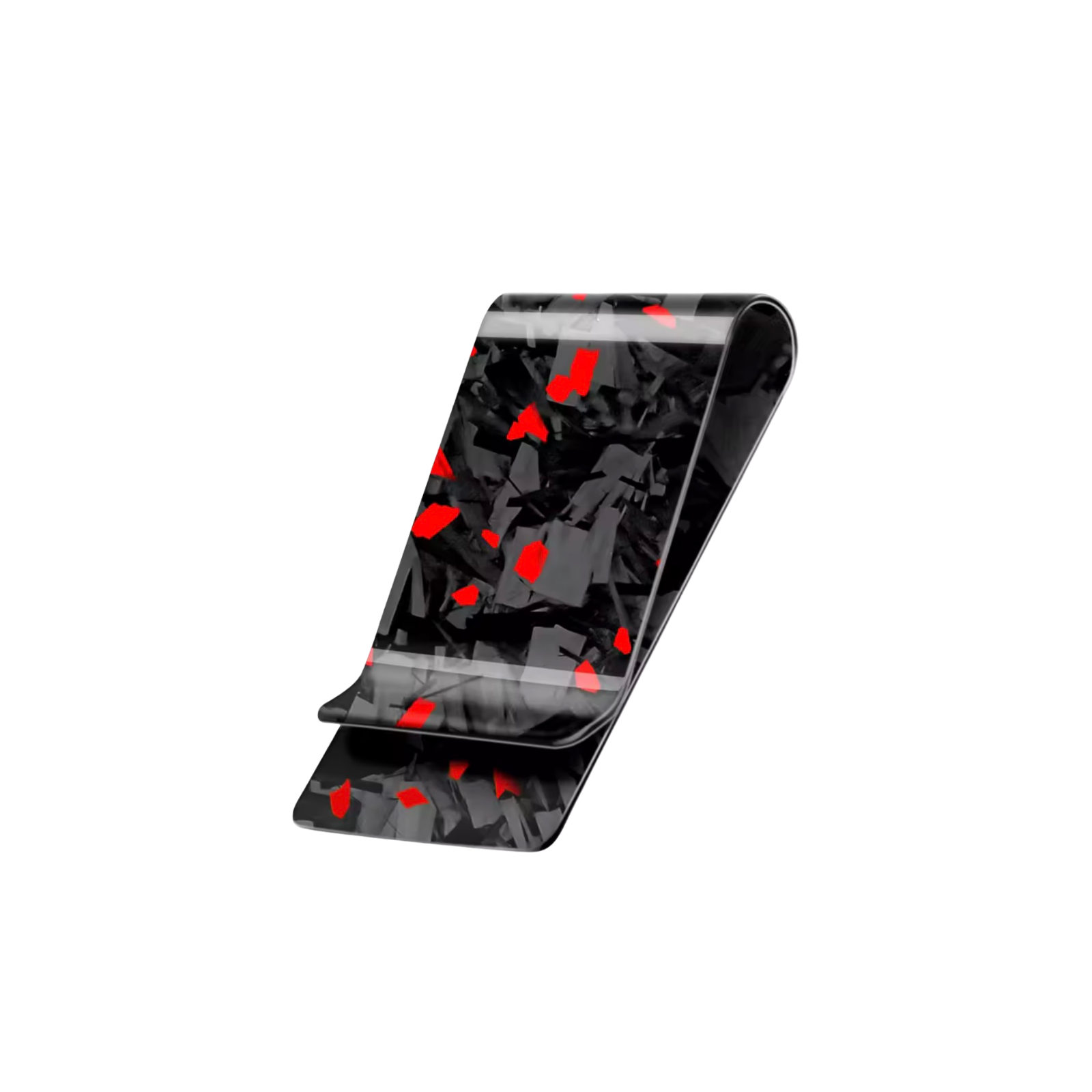 Cash Clip | Red Forged Carbon Fiber