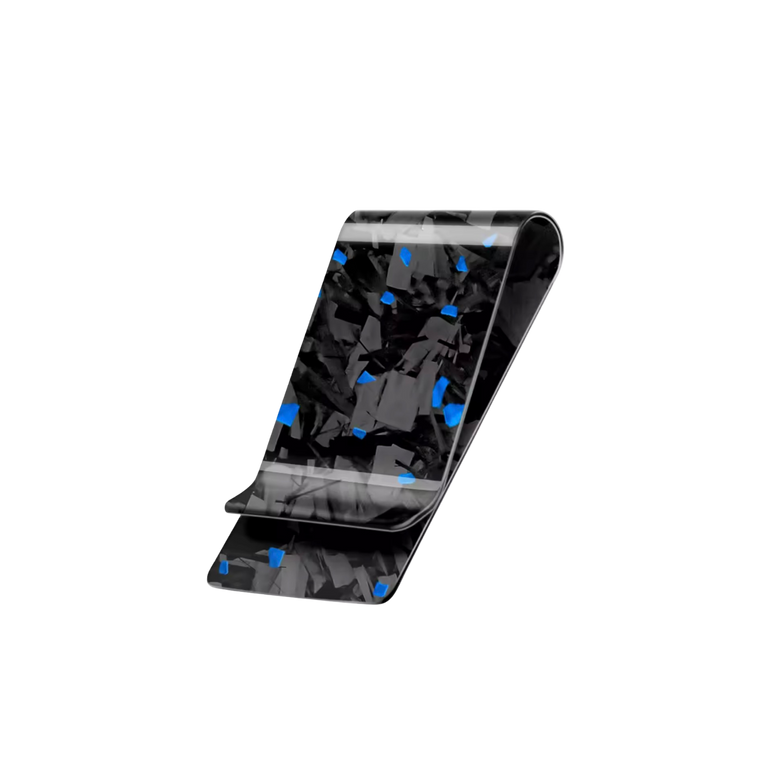 Cash Clip | Blue Forged Carbon Fiber
