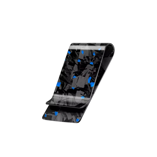 Cash Clip | Blue Forged Carbon Fiber