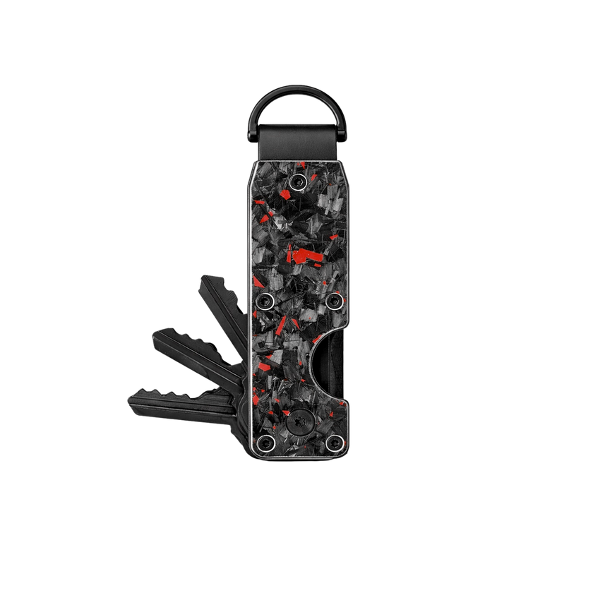 Red Fragment | Forged Carbon Fiber | Key Case