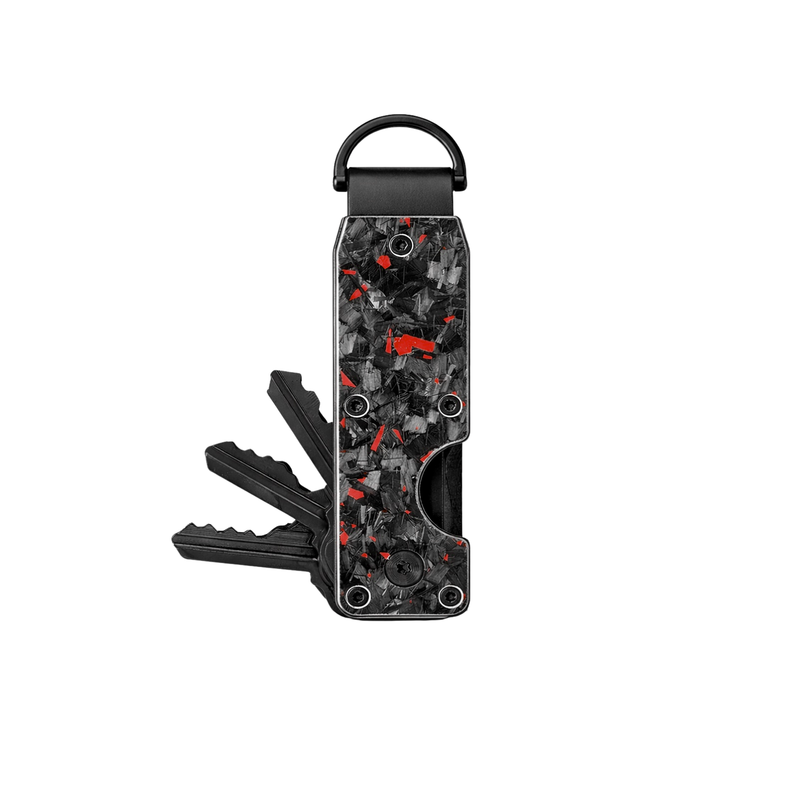 Red Fragment | Forged Carbon Fiber | Key Case