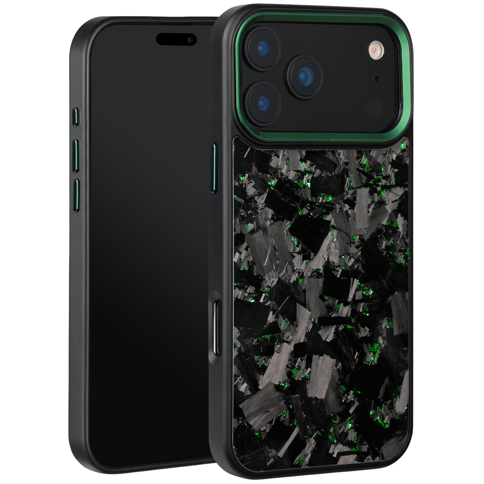 Forged Carbon iPhone Case – Green Large Fragment | Forge Series V2