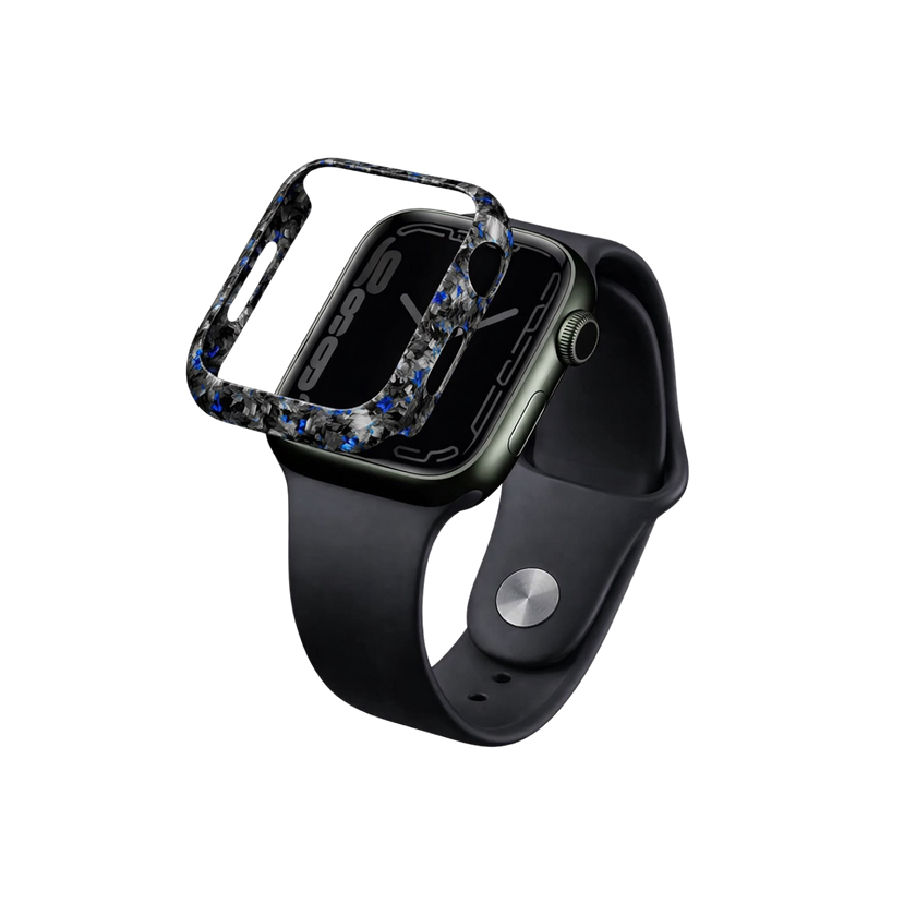 Forged Carbon Fiber Apple Watch Case | Blue Fragment