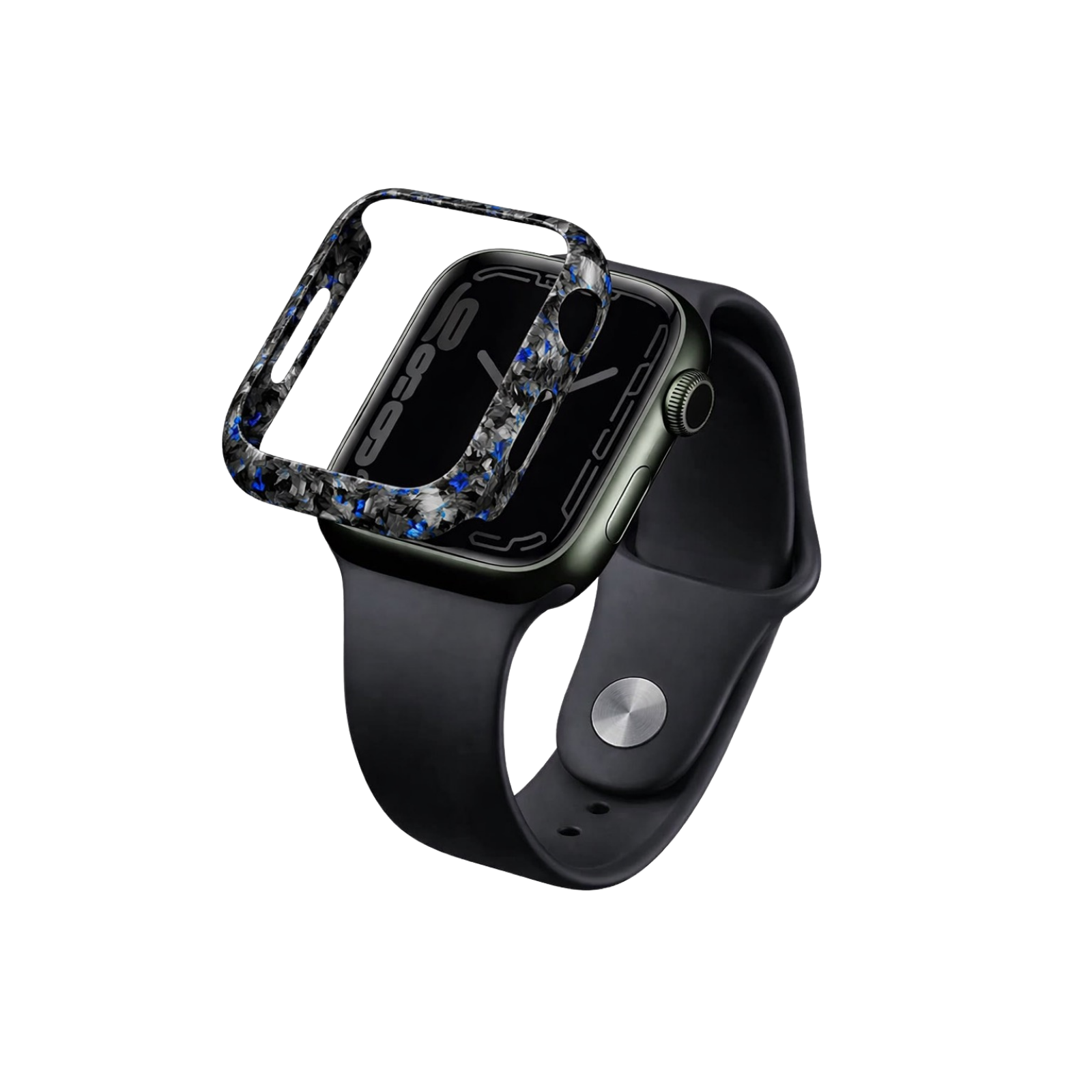 Forged Carbon Fiber Apple Watch Case | Blue Fragment