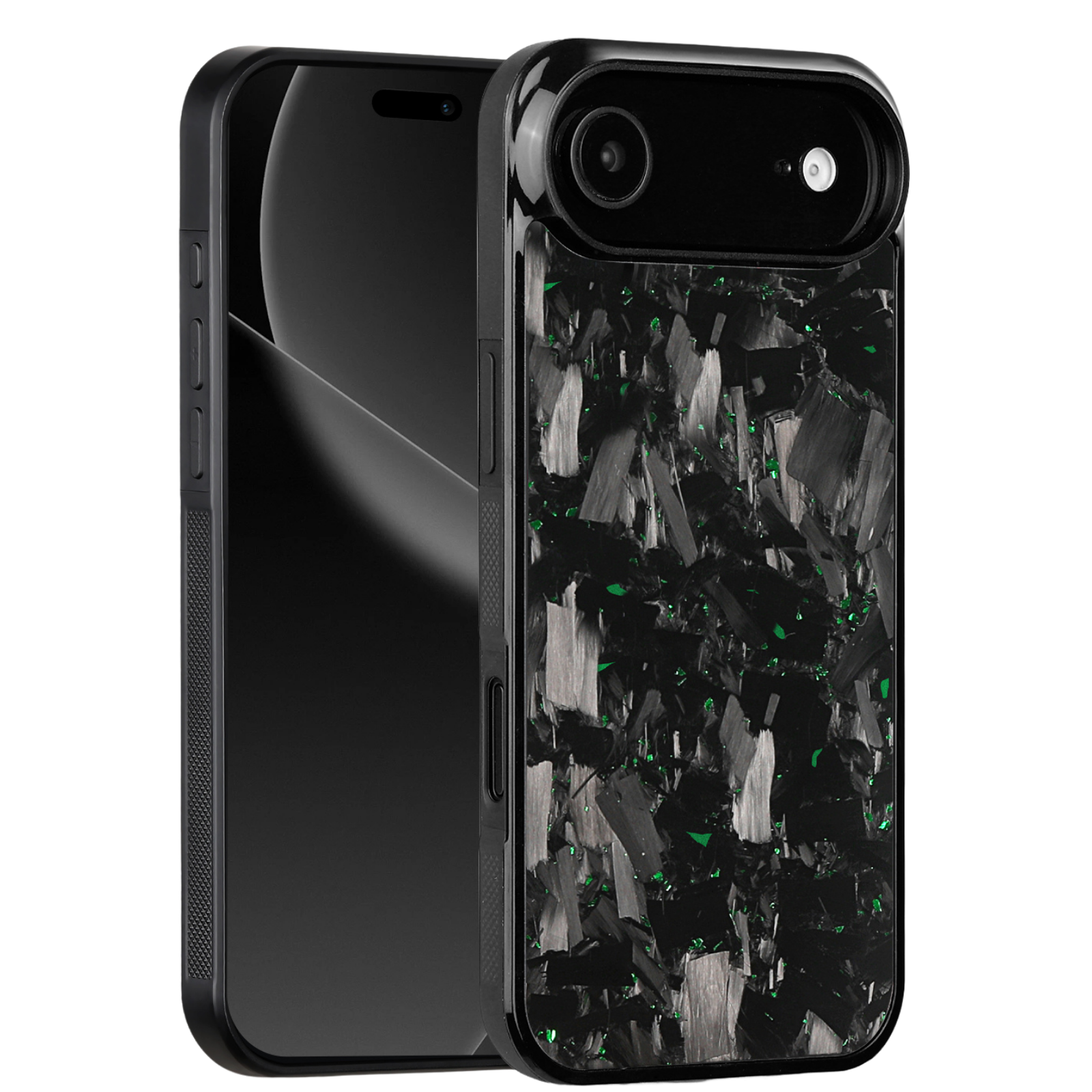 Forged Carbon iPhone Case – Green Fragment Large | Forge Series V1