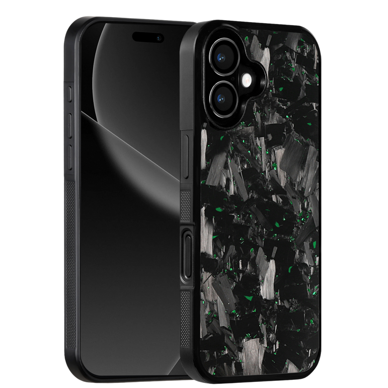 Forged Carbon iPhone Case – Green Fragment Large | Forge Series V1