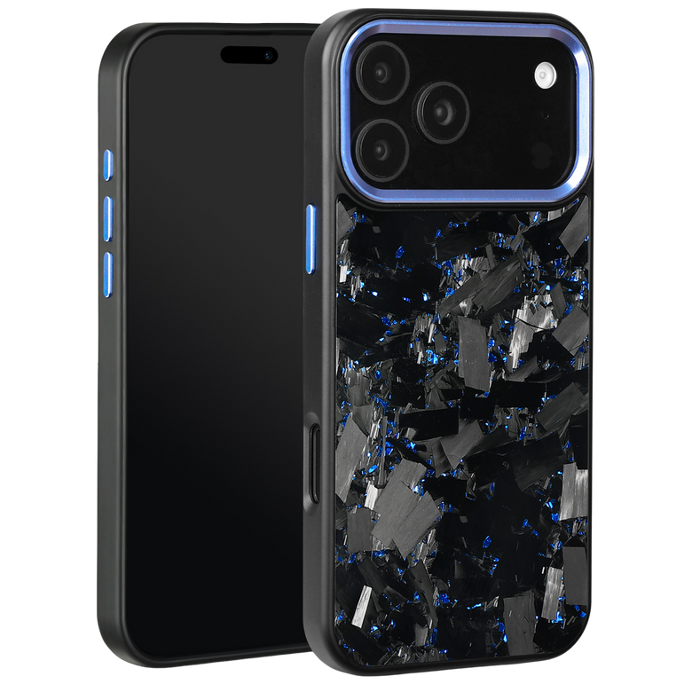 Forged Carbon iPhone Case – Blue Large Fragment | Forge Series V2