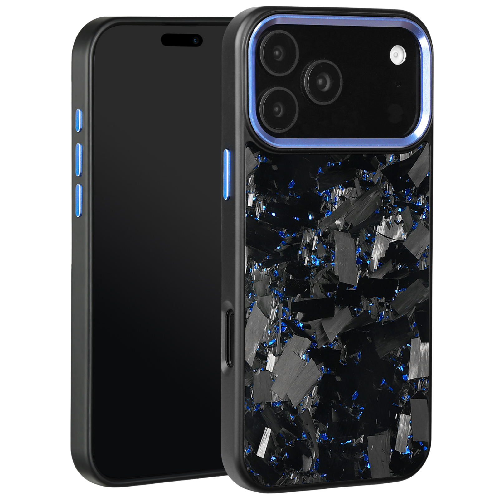 Forged Carbon iPhone Case – Blue Large Fragment | Forge Series V2