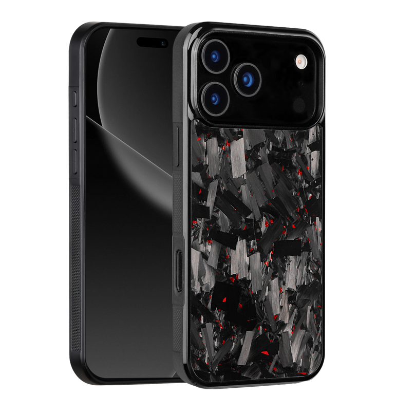Forged Carbon iPhone Case – Red Fragment Large | Forge Series V1