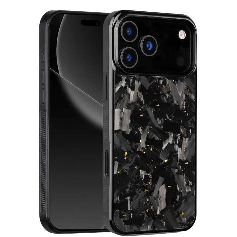 Forged Carbon iPhone Case – Gold Fragment Large | Forge Series V1