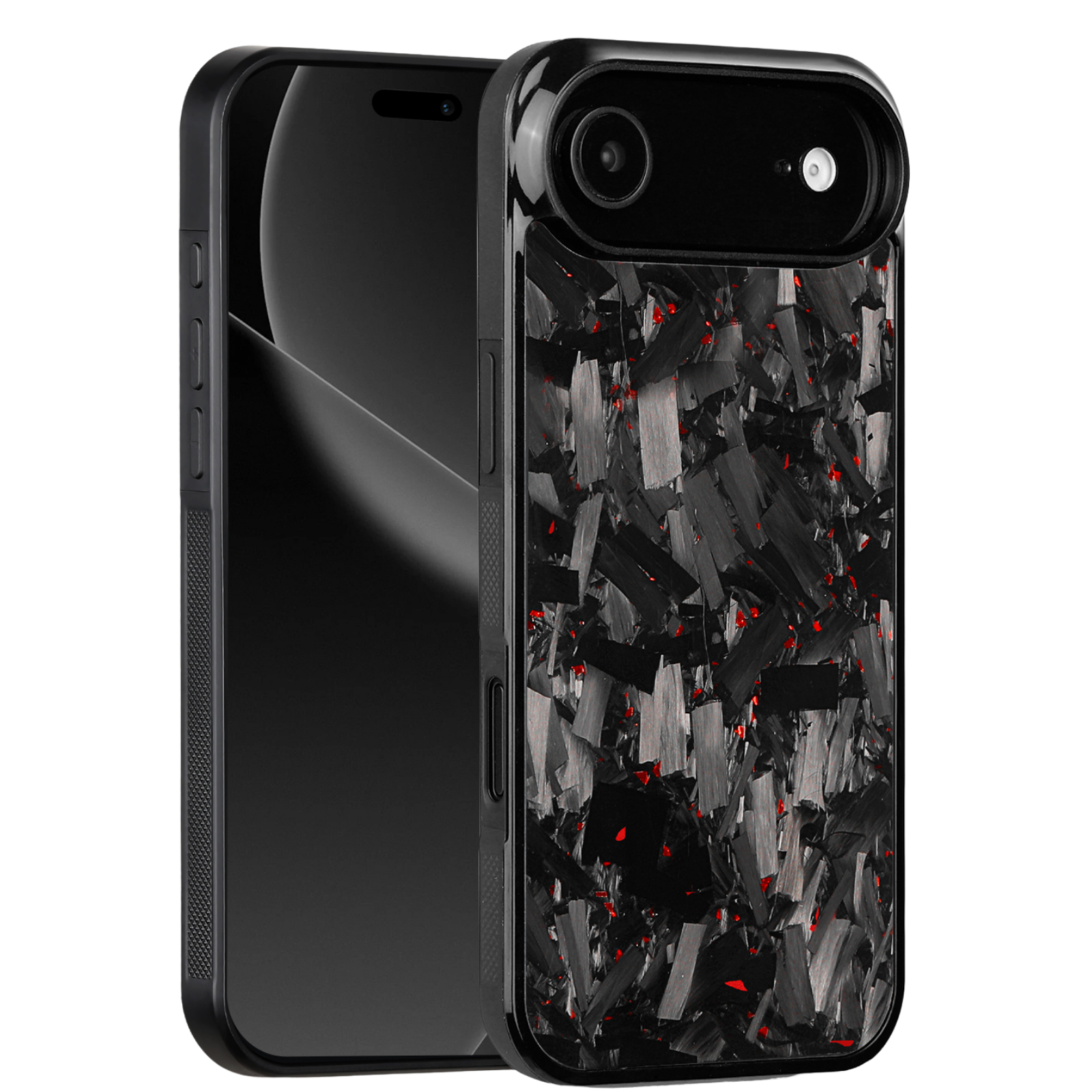 Forged Carbon iPhone Case – Red Fragment Large | Forge Series V1