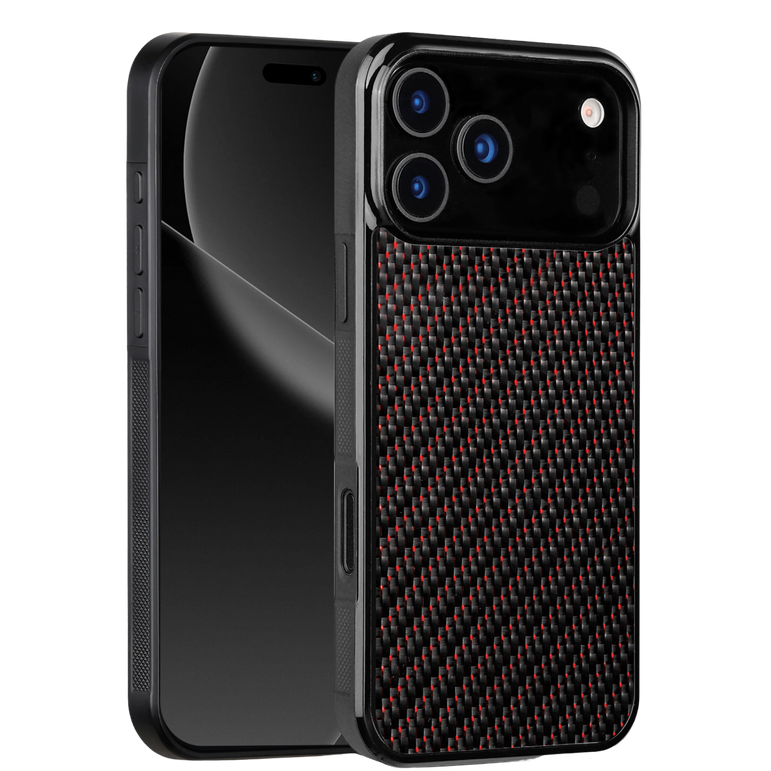 Carbon Fiber iPhone Case | Crimson Red