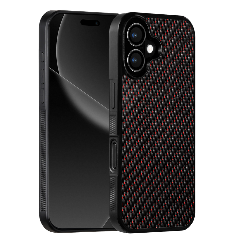 Carbon Fiber iPhone Case | Crimson Red