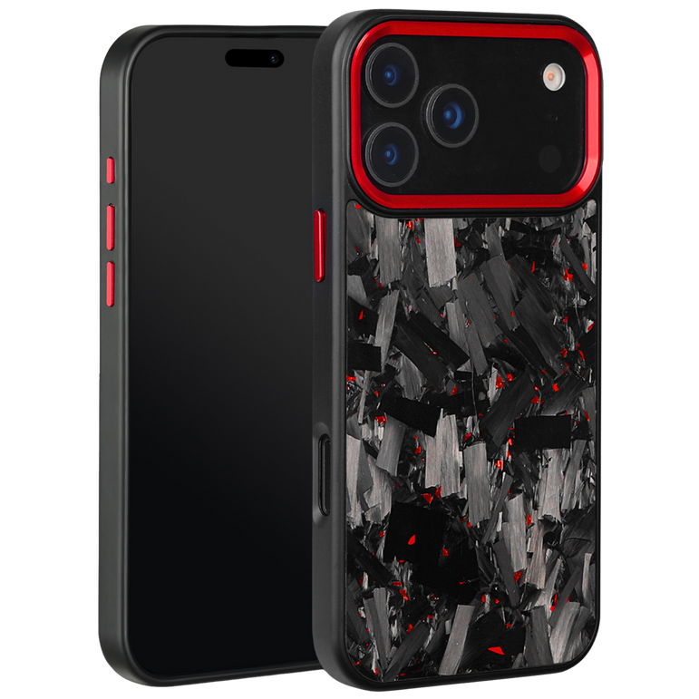 Forged Carbon iPhone Case – Red Large Fragment | Forge Series V2