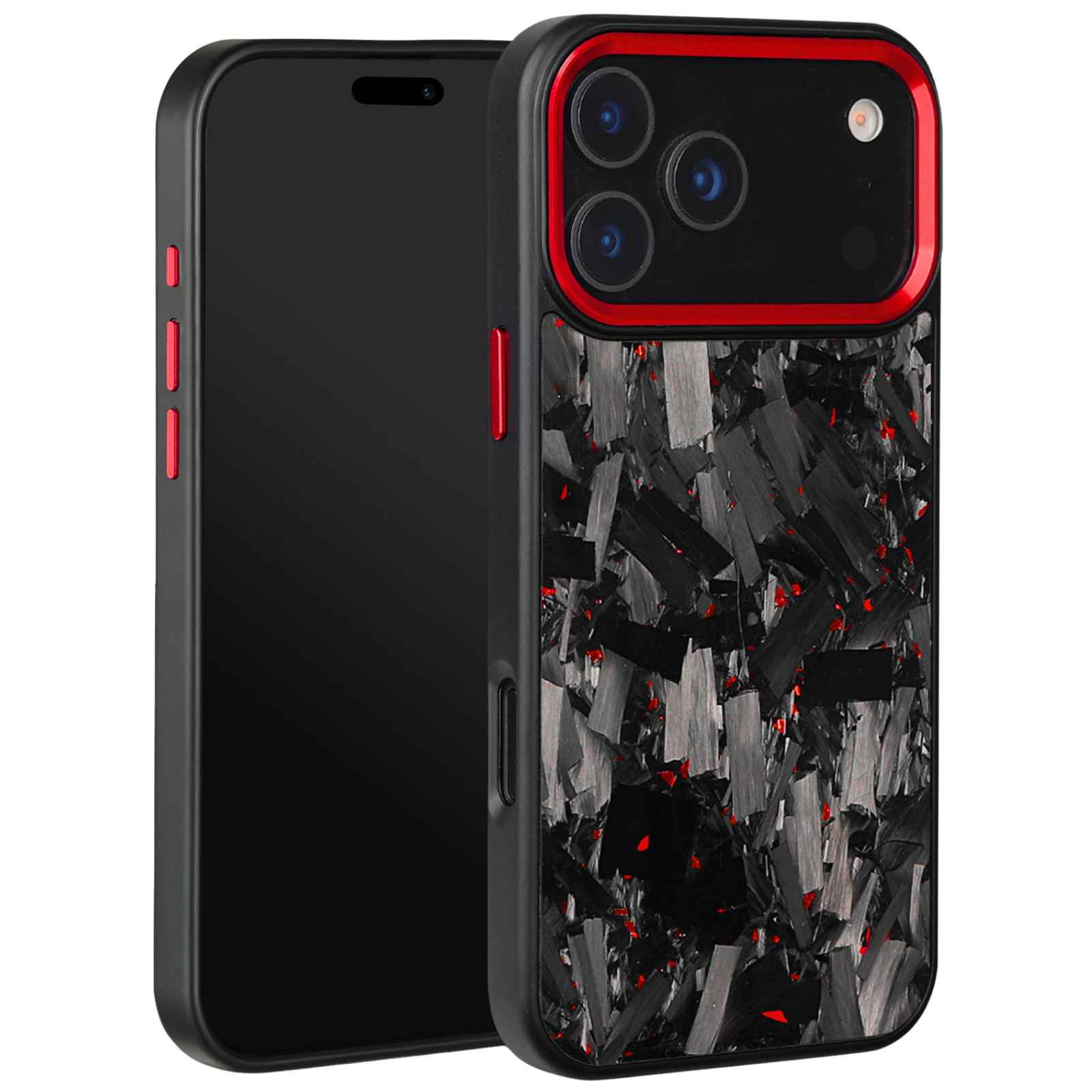 Forged Carbon iPhone Case – Red Large Fragment | Forge Series V2