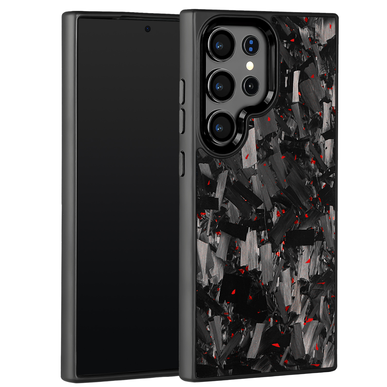 Forged Carbon Samsung Case – Red Fragment Large | Forge Series