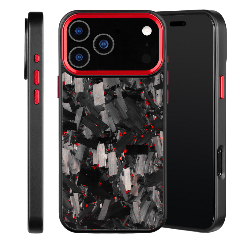 Forged Carbon iPhone Case – Red Large Fragment | Forge Series V2