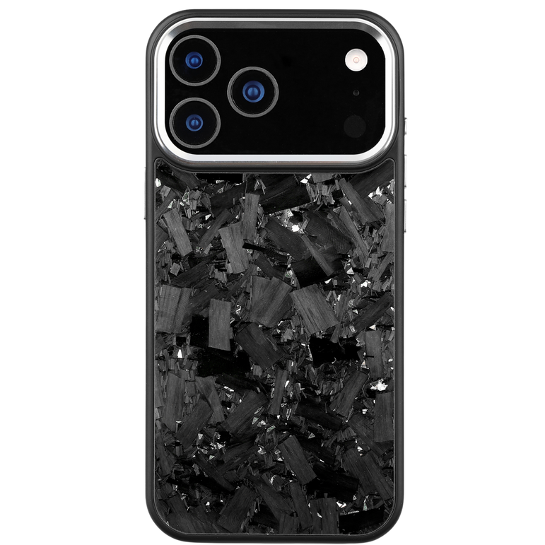 Forged Carbon iPhone Case – Silver Large Fragment | Forge Series V2