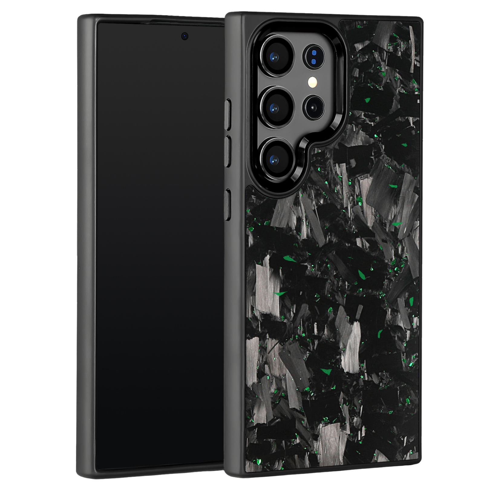 Forged Carbon Samsung Case – Green Fragment Large | Forge Series