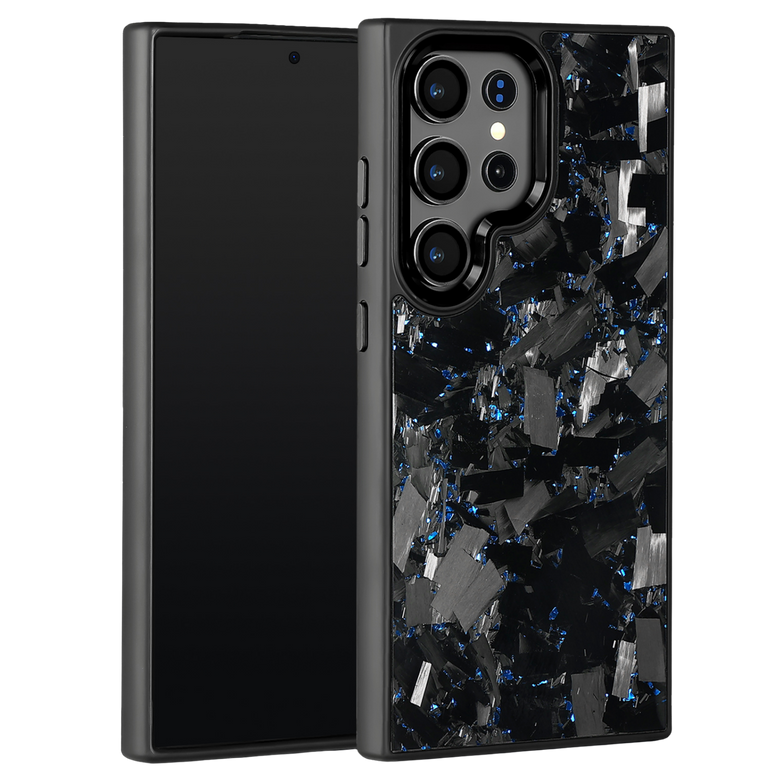 Forged Carbon Samsung Case – Blue Fragment Large | Forge Series