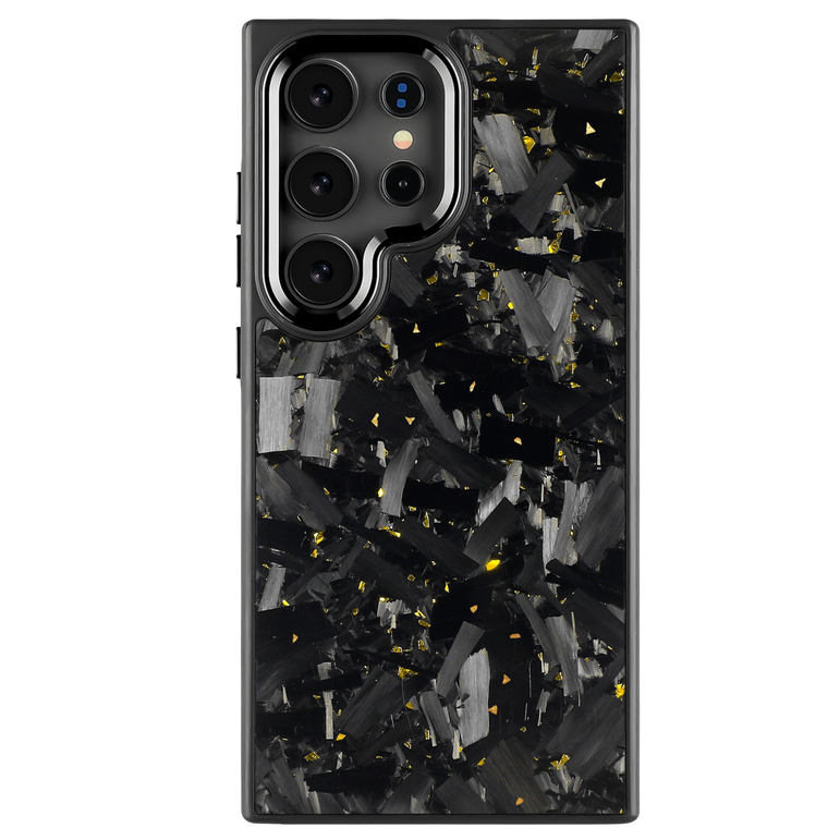 Forged Carbon Samsung Case – Gold Fragment Large | Forge Series
