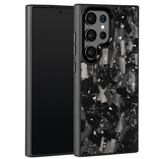 Forged Carbon Samsung Case – Silver Fragment Large | Forge Series