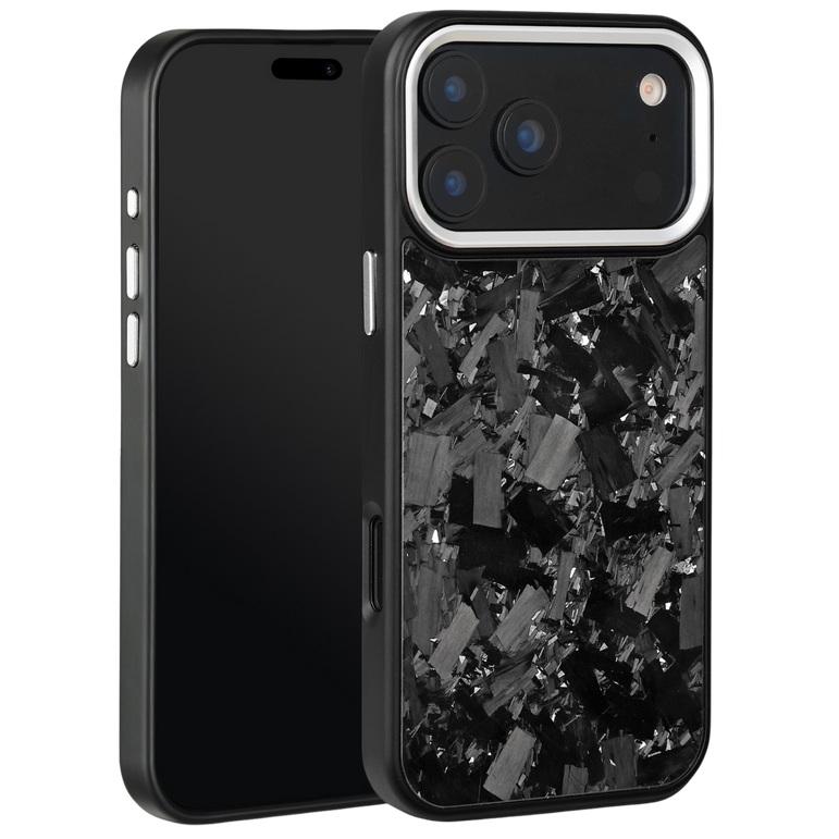 Forged Carbon iPhone Case – Silver Large Fragment | Forge Series V2