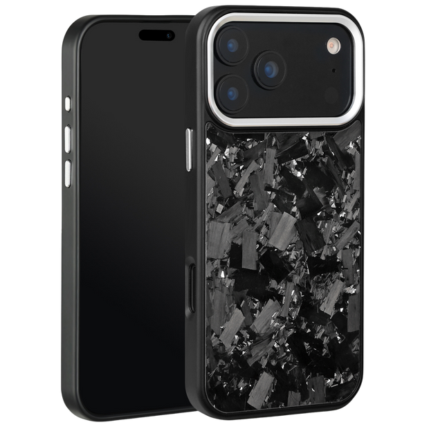 Forged Carbon iPhone Case – Silver Large Fragment | Forge Series V2