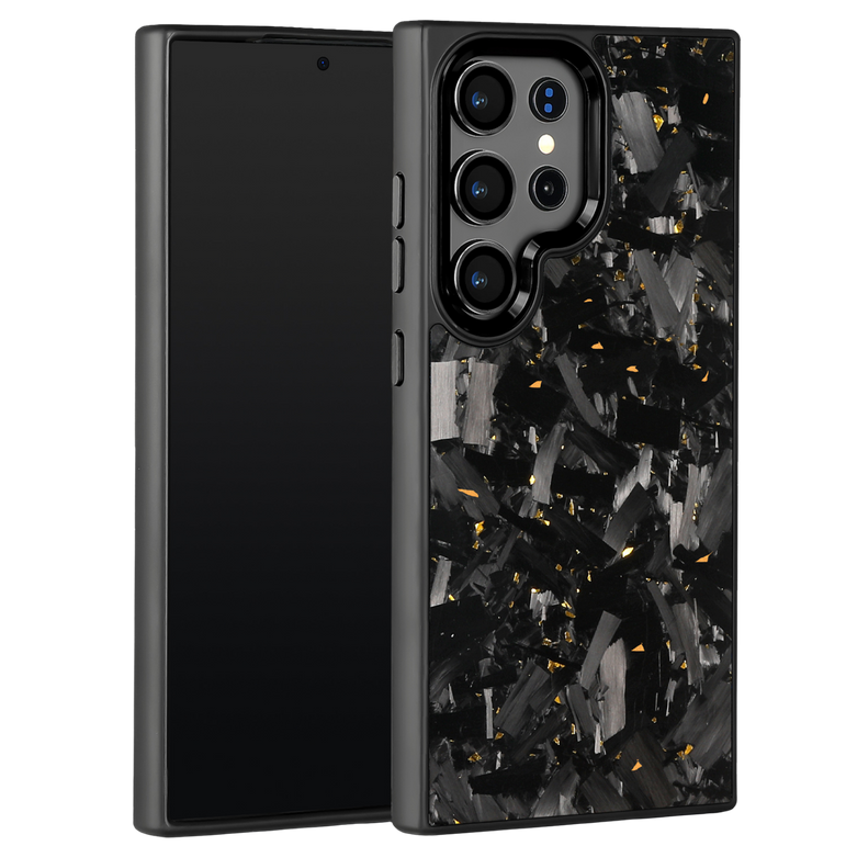 Forged Carbon Samsung Case – Gold Fragment Large | Forge Series