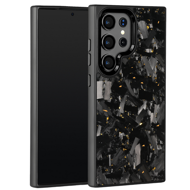 Forged Carbon Samsung Case – Gold Fragment Large | Forge Series