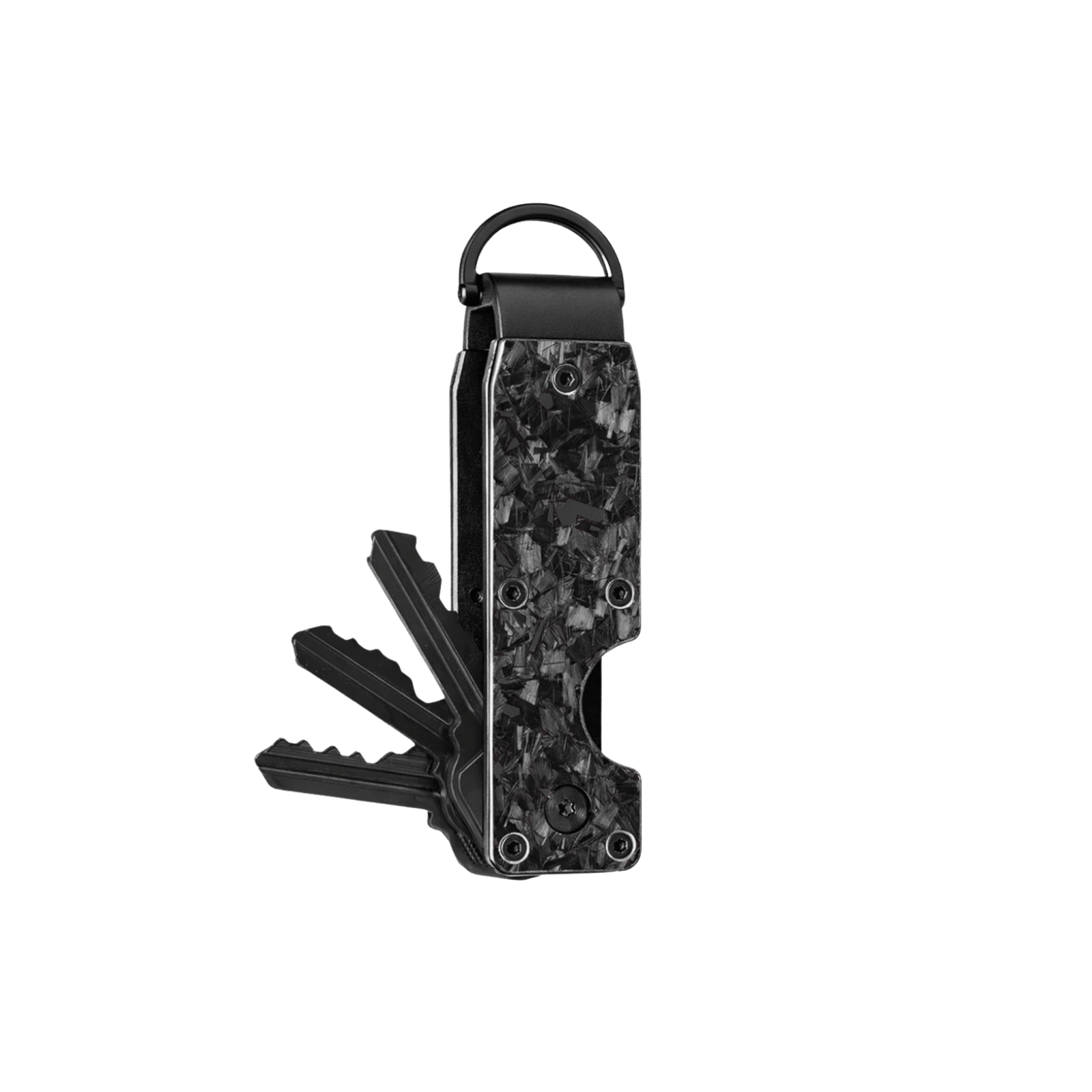 Black Fragment | Forged Carbon Fiber | Key Case - Pristine Carbon