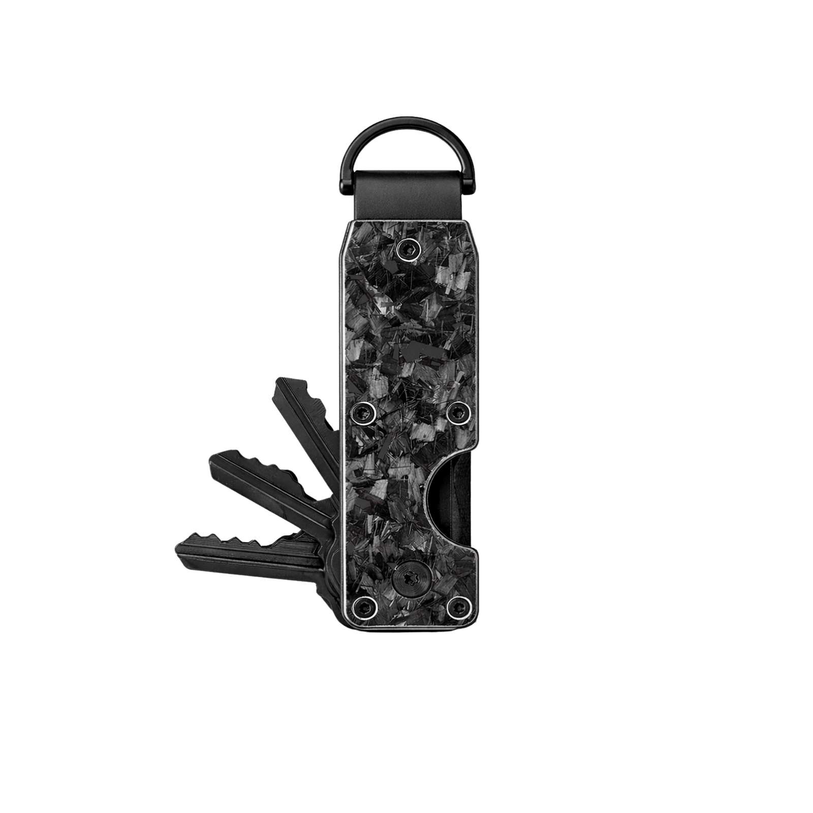 Black Fragment | Forged Carbon Fiber | Key Case - Pristine Carbon