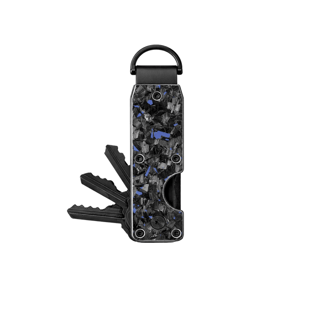 Blue Fragment | Forged Carbon Fiber | Key Case - Pristine Carbon