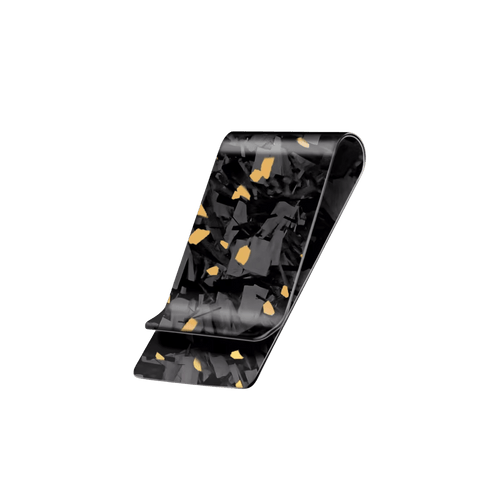 Cash Clip | Gold Forged Carbon Fiber - Pristine Carbon