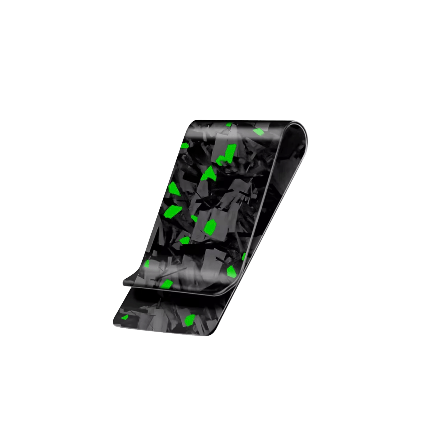 Cash Clip | Green Forged Carbon Fiber - Pristine Carbon