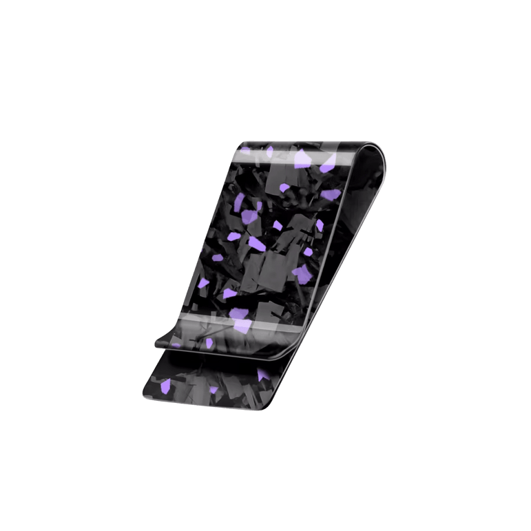 Cash Clip | Purple Forged Carbon Fiber - Pristine Carbon