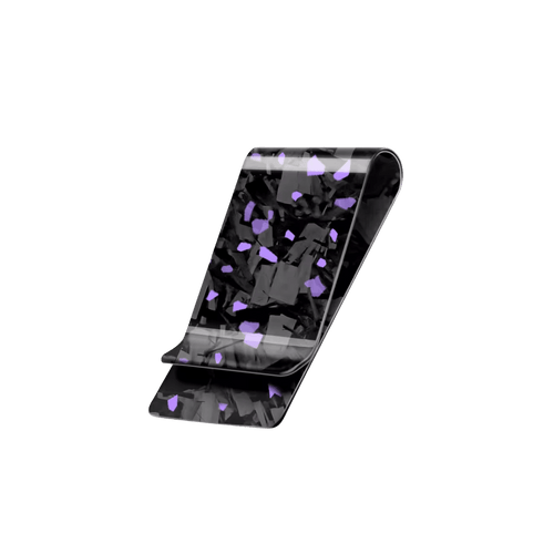 Cash Clip | Purple Forged Carbon Fiber - Pristine Carbon
