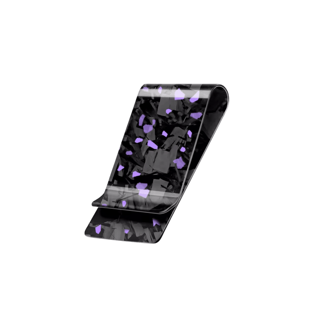Cash Clip | Purple Forged Carbon Fiber - Pristine Carbon