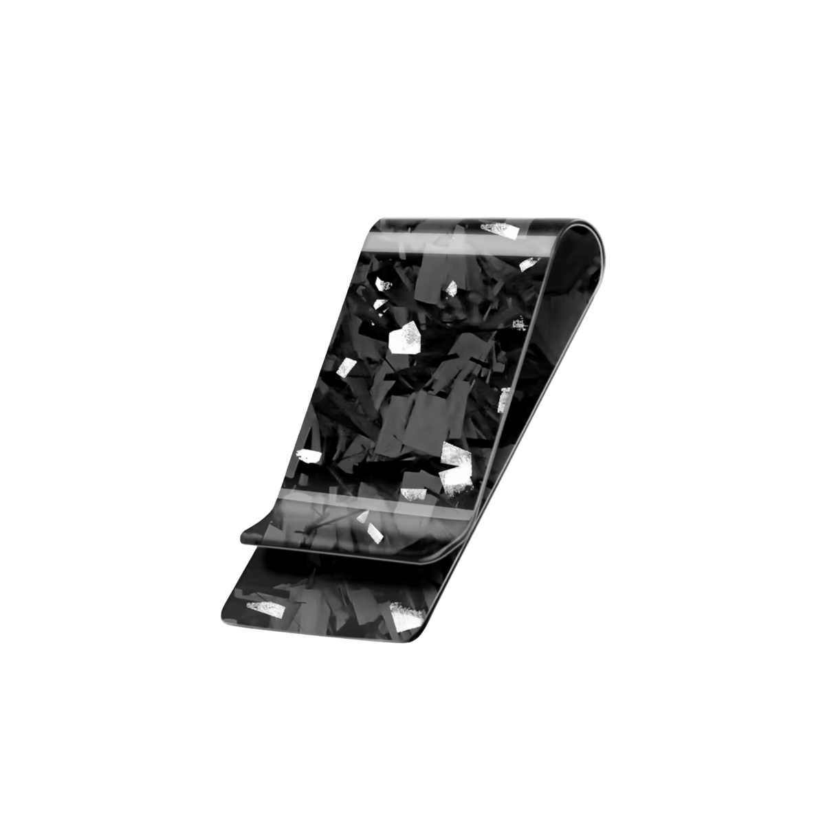 Cash Clip | Silver Forged Carbon Fiber - Pristine Carbon