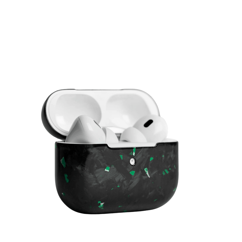 Forged Carbon Fiber AirPods Case | Green Fragment - Pristine Carbon