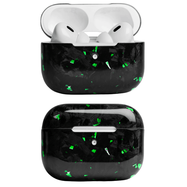 Forged Carbon Fiber AirPods Case | Green Fragment - Pristine Carbon