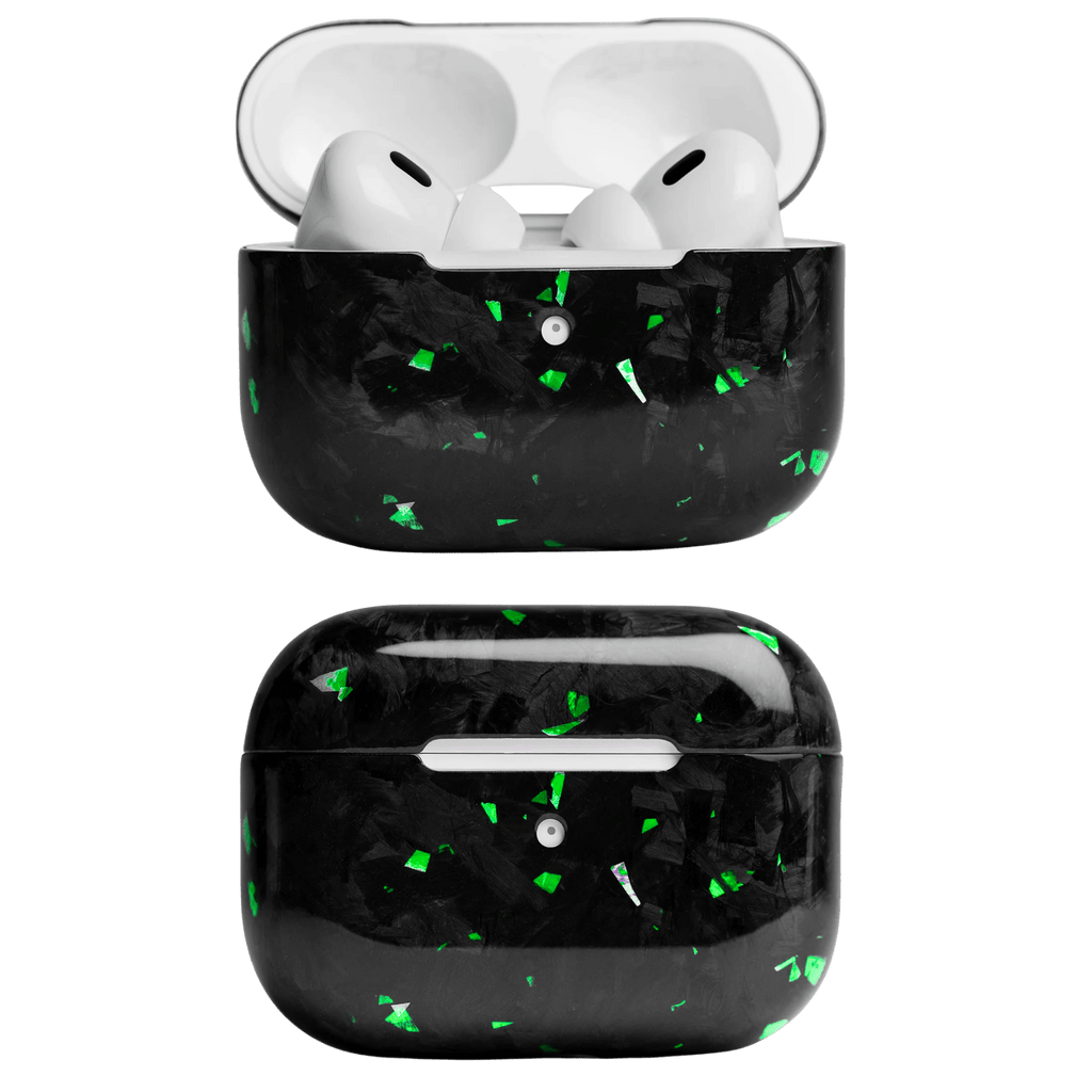 Forged Carbon Fiber AirPods Case | Green Fragment - Pristine Carbon