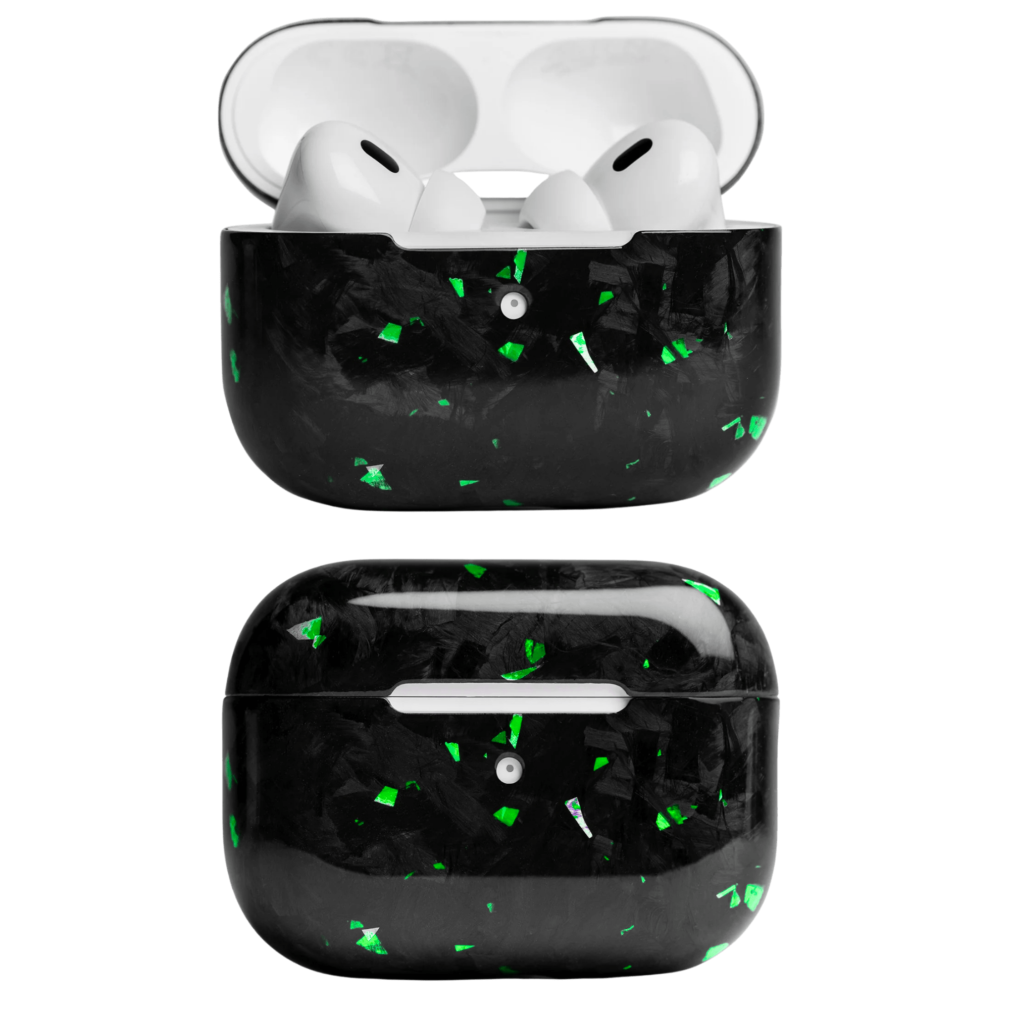 Forged Carbon Fiber AirPods Case | Green Fragment - Pristine Carbon