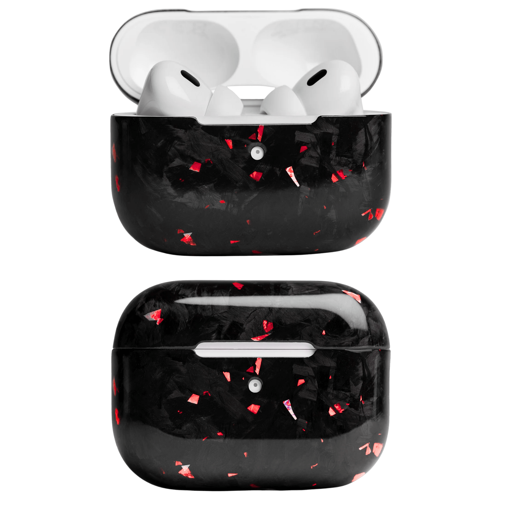 Forged Carbon Fiber AirPods Case | Red Fragment - Pristine Carbon