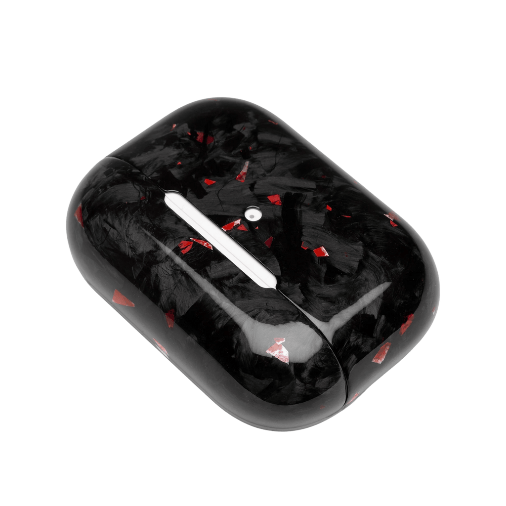 Forged Carbon Fiber AirPods Case | Red Fragment - Pristine Carbon